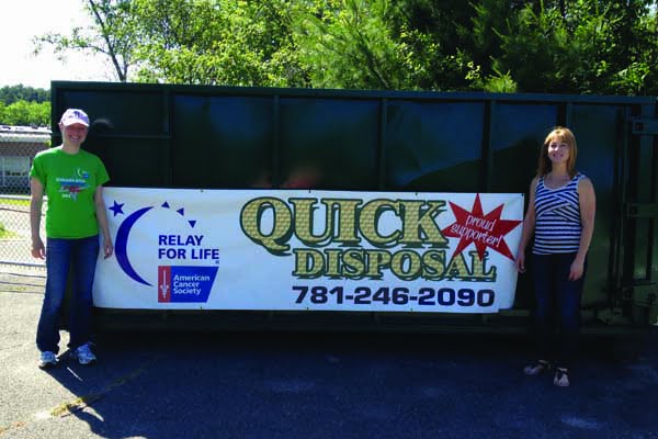 Quick Disposal is donating a dumpster to the Relay for Life Wakefield