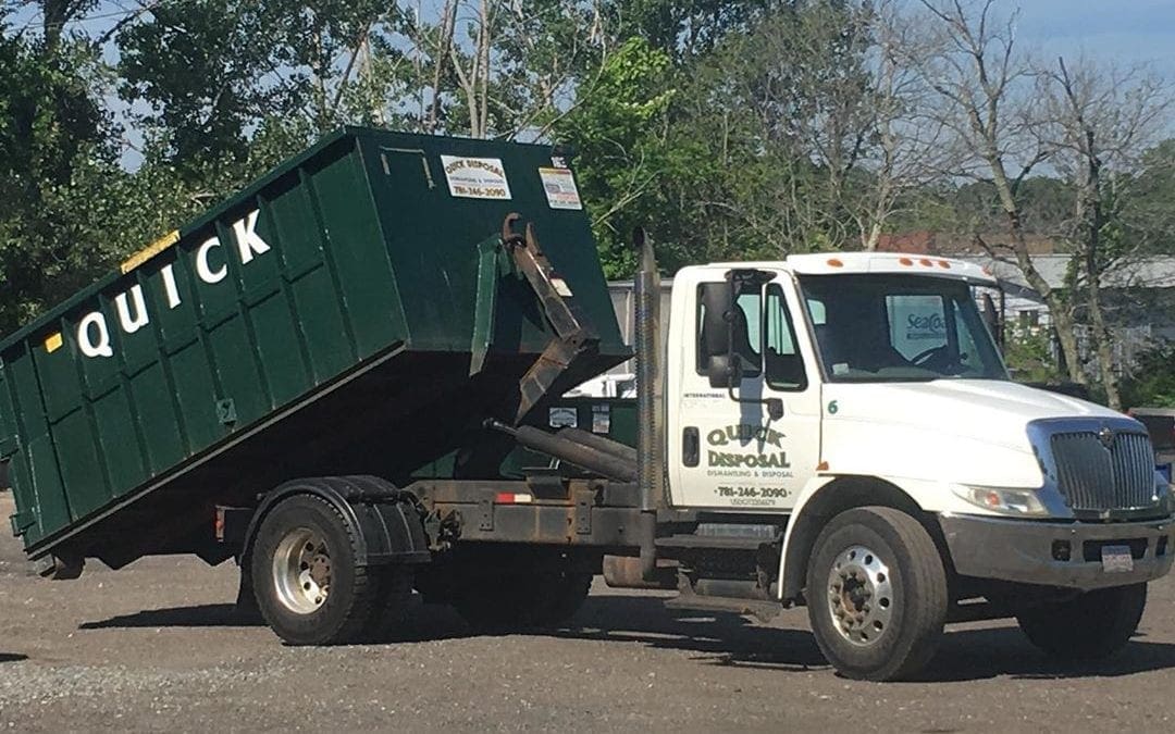 Busy Friday morning for Quick Disposal and our 20 yard dumpsters!