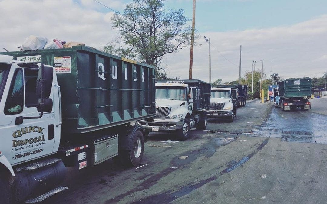 The fleet lined up and ready to dump. #dumpsterrental #localbusiness #quickdisposal