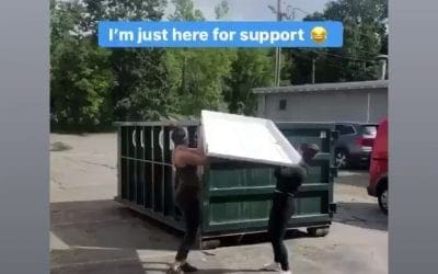 Thanks @sweatfixx for the fun video showing your Quick Disposal #dumpsterrental at your soon to be #AmesburyMA location! Wishing you all the best with your ongoing expansion! #wakefield #amesbury #ma #dumpster #rentals #near #me