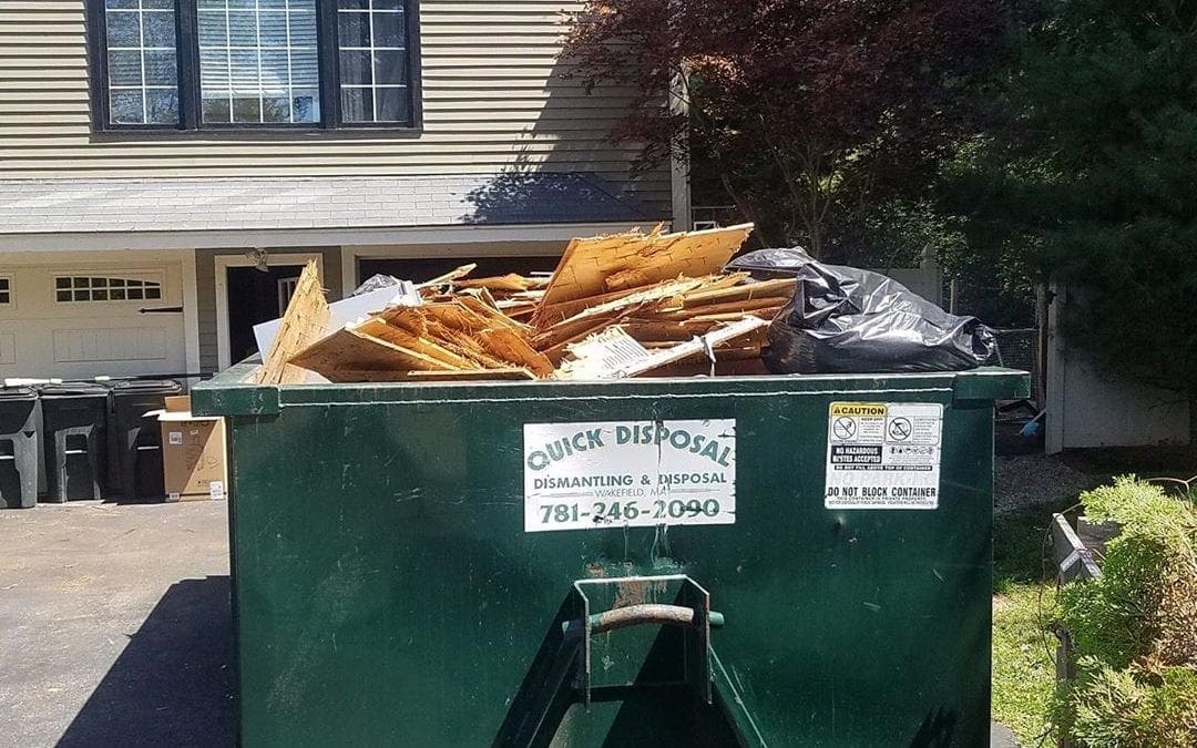 Dumpster rental tips. Please do not fill your dumpster over the side wall. Help us keep our roads safe. #dumpsterrentaltips #dumpsterrental #quickdisposal #localbusiness