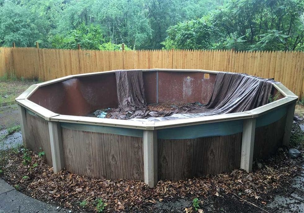 above ground pool demolition