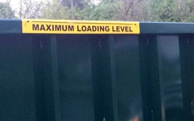 Dumpster Rules 101– NEVER let your trash items fill over the top of your dumpster rental!