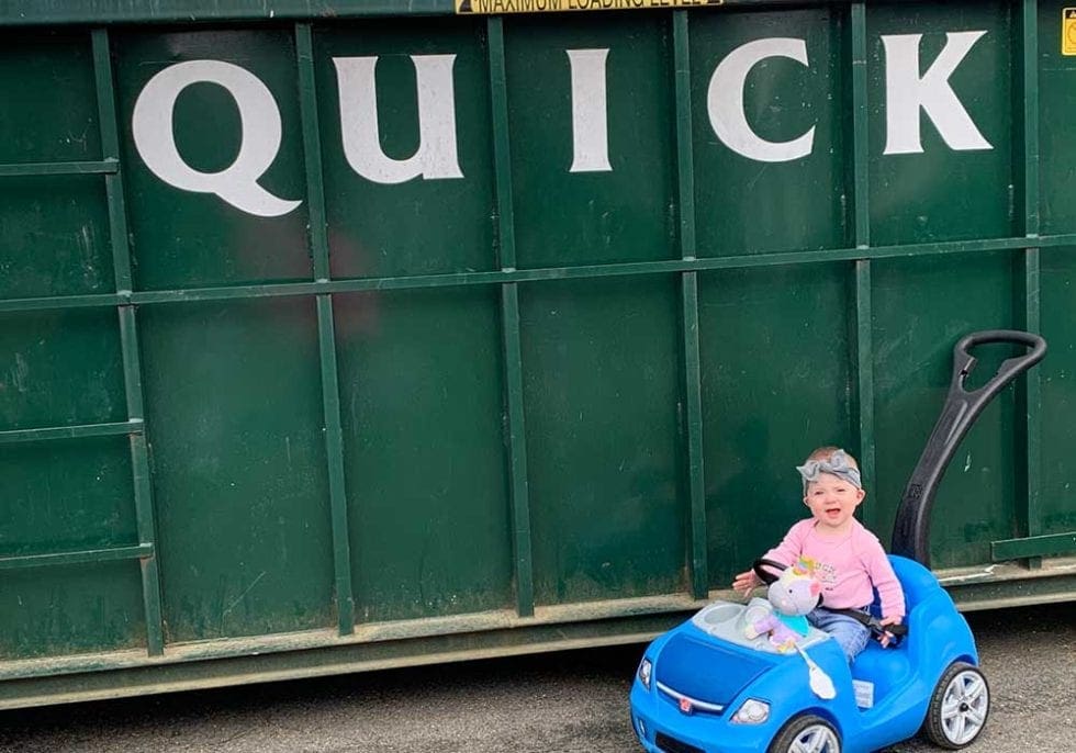 Even the littlest ones are fans of Quick Disposal! Teach them at an