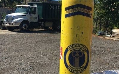 We never know what we’ll come across in our dumpsters – This air tank tells the story of one of our Air Force veterans!