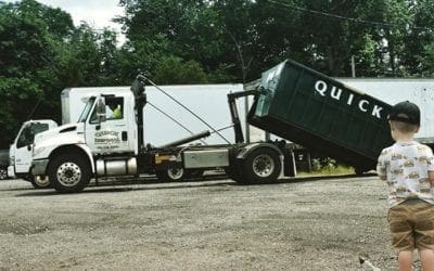 Austin making sure we stay on task⠀ ⠀ .⠀ ⠀ .⠀ ⠀ .⠀ #dumpsterrental #quickdisposal #rolloffdumpster #kidsandtrucks #internationaltrucks
