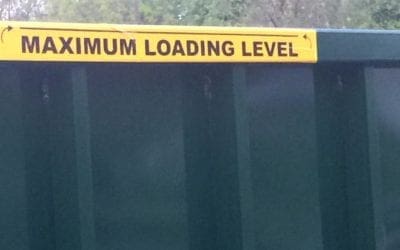 Help us keep our drivers and roads safe. Do not fill over the Maximum Loading Level #safeload #quickdisposal #dumpsterrental #saferoads #safedriving