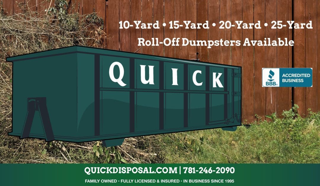 Once again, we’ve weathered another rain and wind-driven storm here in New England. If you incurred any storm-related damage on your property and need to remove structures or other large items, Quick Disposal is here to help haul it away.