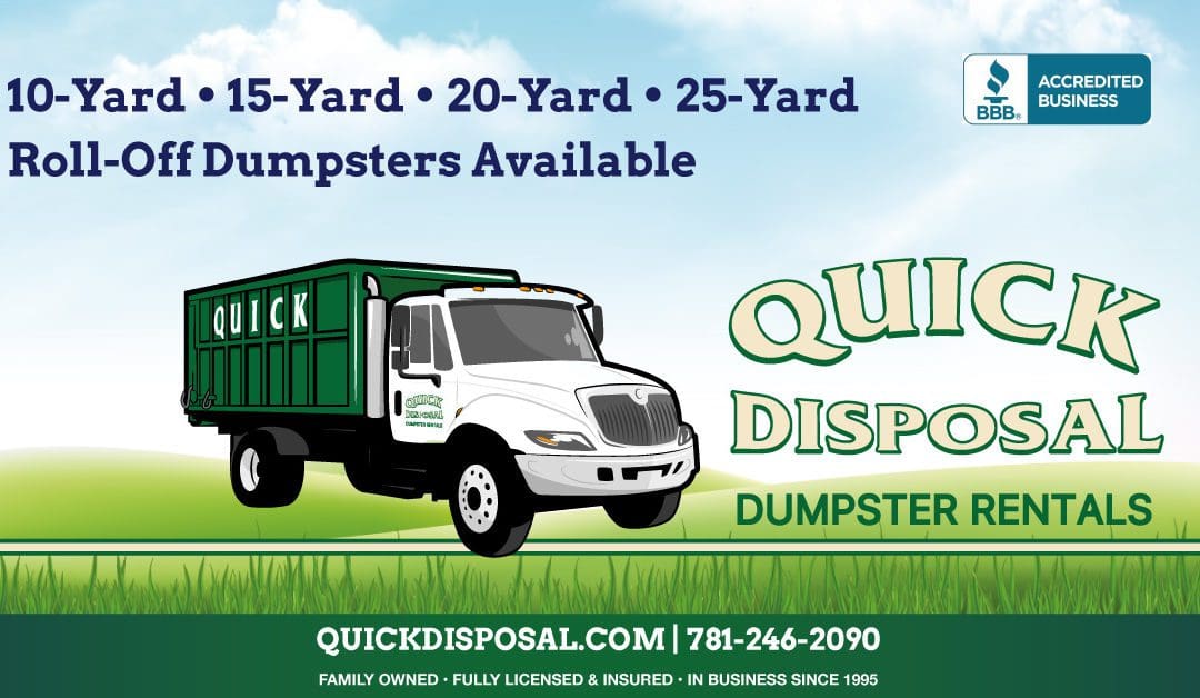 What a beautiful week to focus on spring cleaning and getting rid of all those unwanted items, both inside and out! Quick Disposal is here to help with your dumpster rental – call us today at (781) 246-2090