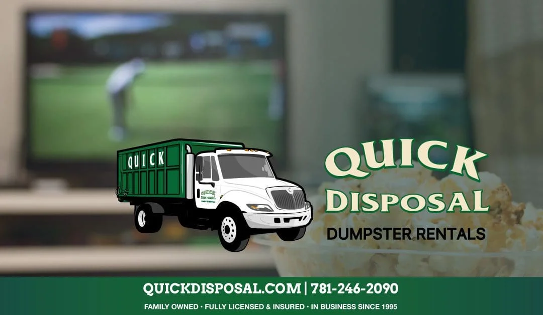 Rent a dumpster for Father’s Day! While Dad is kicking back watching the US Open, why not clean out the garage, basement, or workshop for him? It’s not the most traditional gift but it will be one that will be remembered and appreciated for years to come, and you get a clean and organized house in the process!