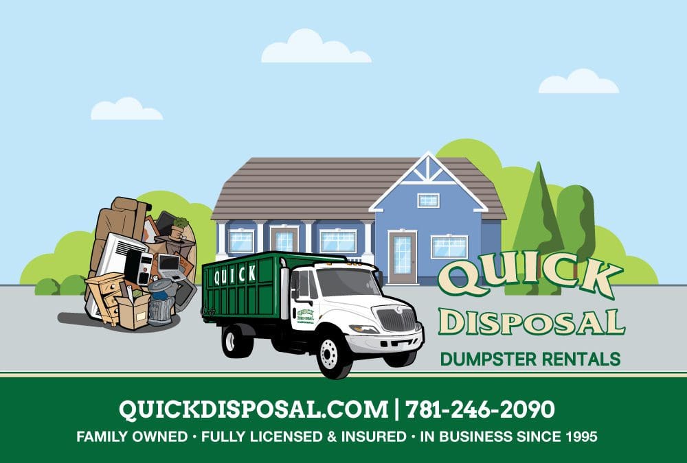 This weekend’s weather may not include the touch of warm spring temps we had yesterday, but it’s the perfect weather to gather all of your unwanted and unrepairable items from your yard for disposal. Our roll-off dumpsters are the perfect – and easy- solution to hauling away a variety of items!