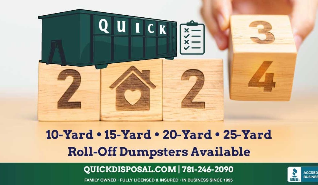 As we get ready to ring in 2024, remember Quick Disposal is here for all of your junk and debris removal needs. Reach out to us at (781) 246-2090 to learn more!