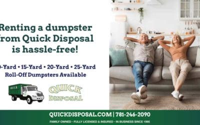 It’s nice to have choices. At Quick Disposal, you can choose between our 10, 15, 20, or 25-yard dumpsters for rent and also choose when to have us come and pick it up. Reach out today to learn more – Call (781) 246-2090.