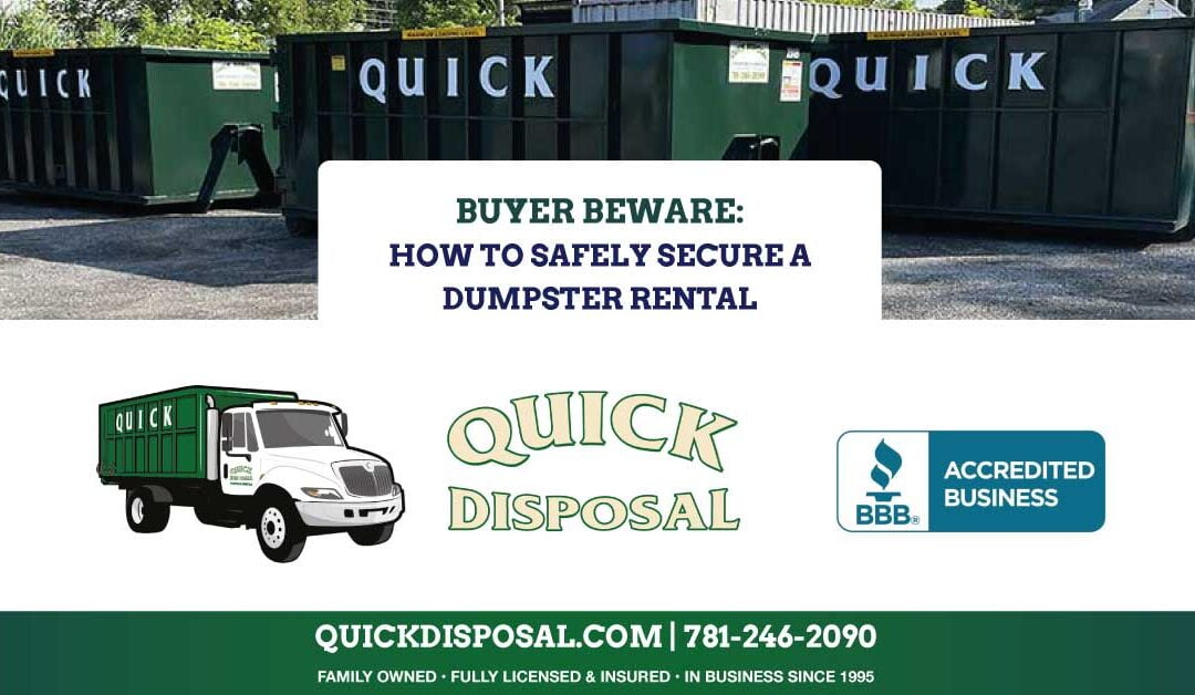 Avoiding Dumpster Rental Scams – Important information about how to SAFELY secure a dumpster rental.